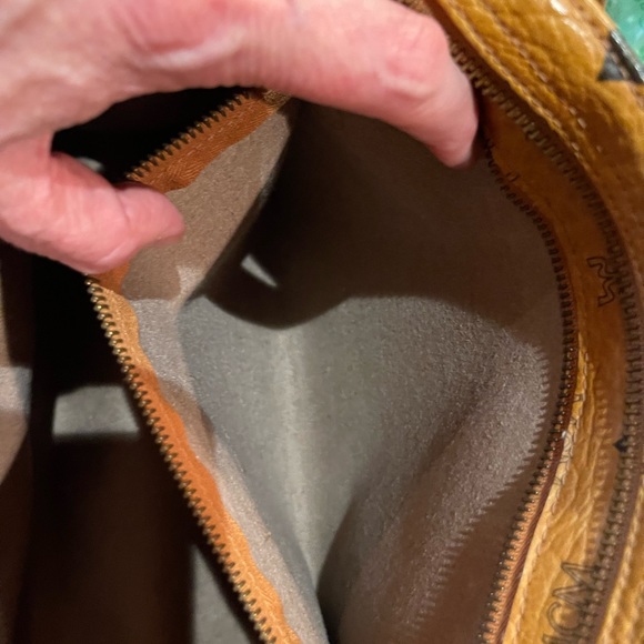MCM Vintage Visetos Monogran Cognac Large Shopper Tote Carryall Shoulder Bag. - Picture 4 of 11